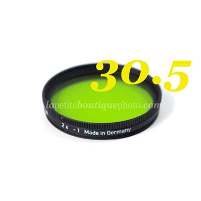 Filtre jaune-vert Heliopan MC diam. 30,5 (boite jaunie par les UV)